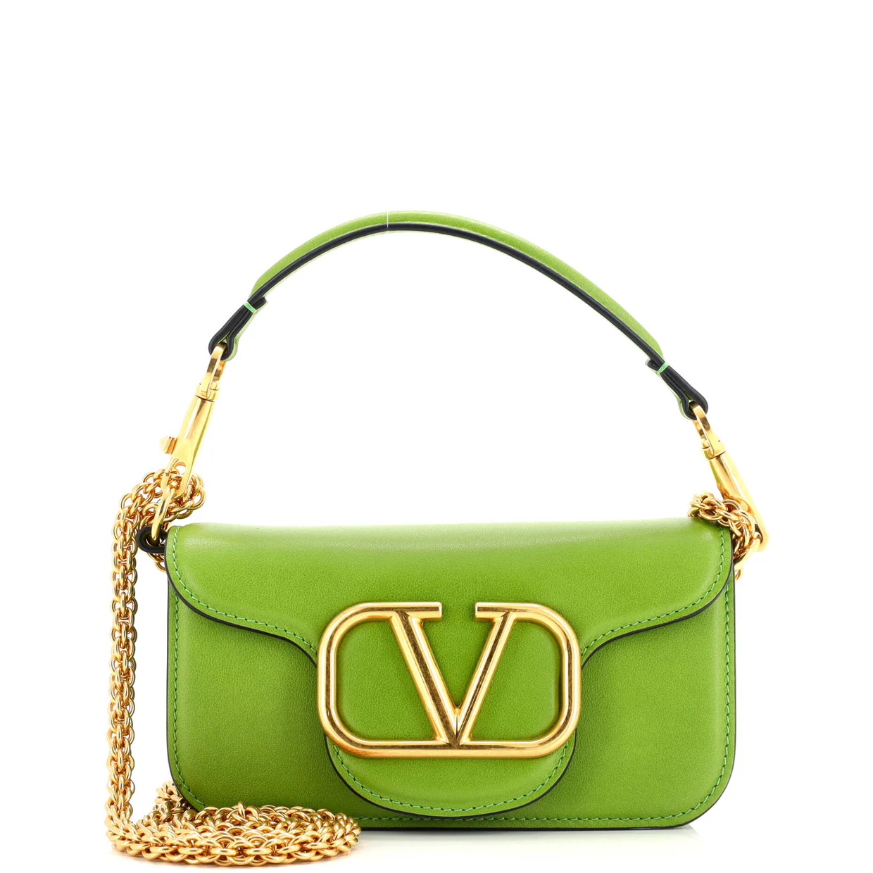 VLogo Loco Flap Shoulder Bag Leather Small - Deep Luxury