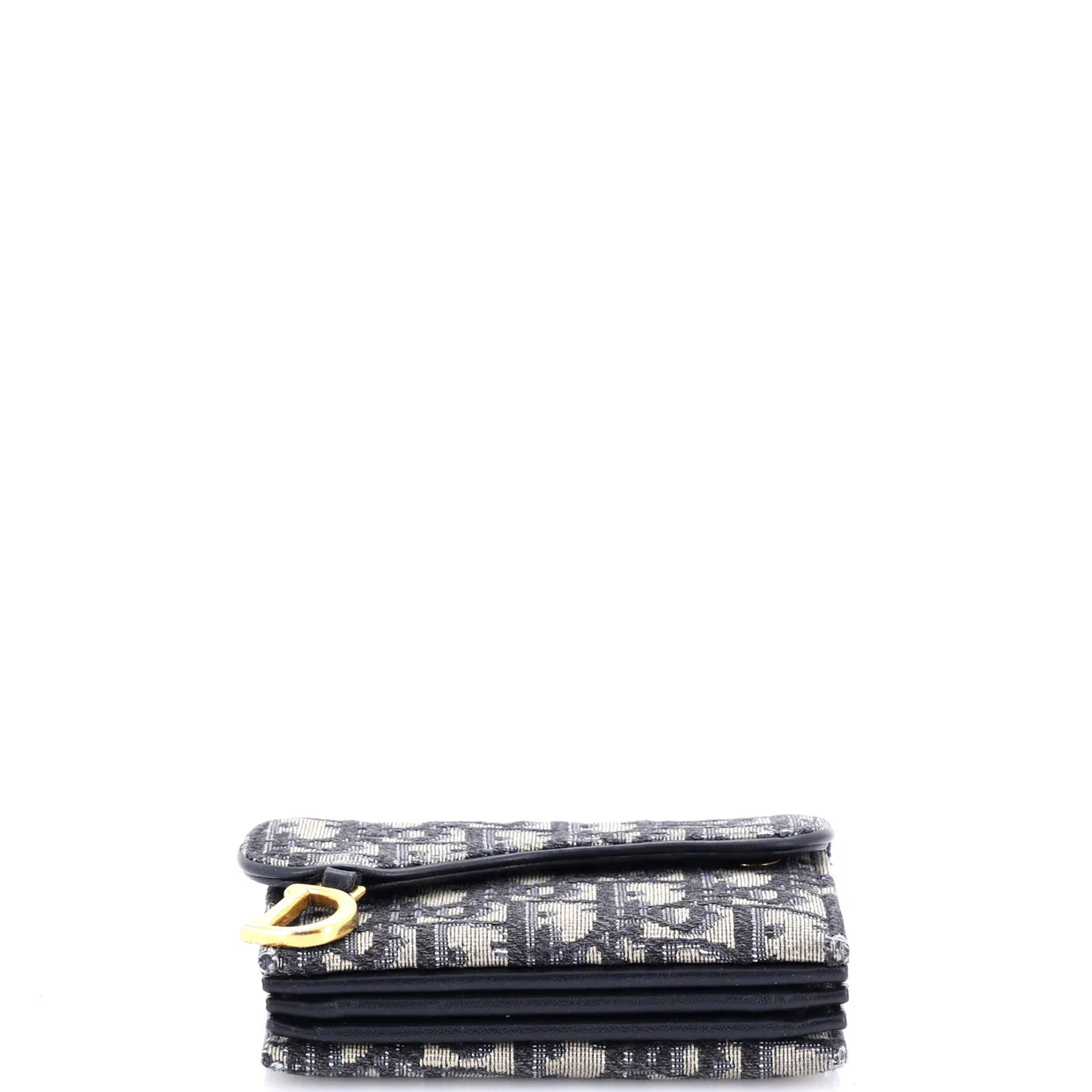 Saddle 5-Gusset Card Case Oblique Canvas - Deep Luxury