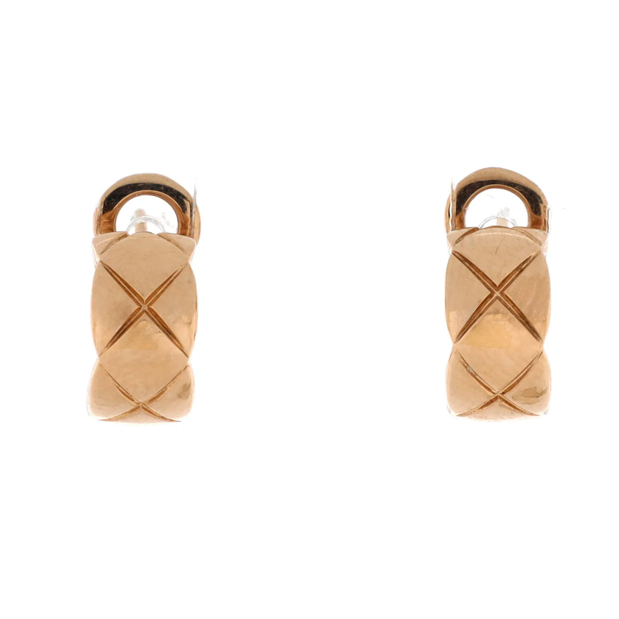 Coco Crush Huggie Earrings 18K Beige Gold - Deep Luxury