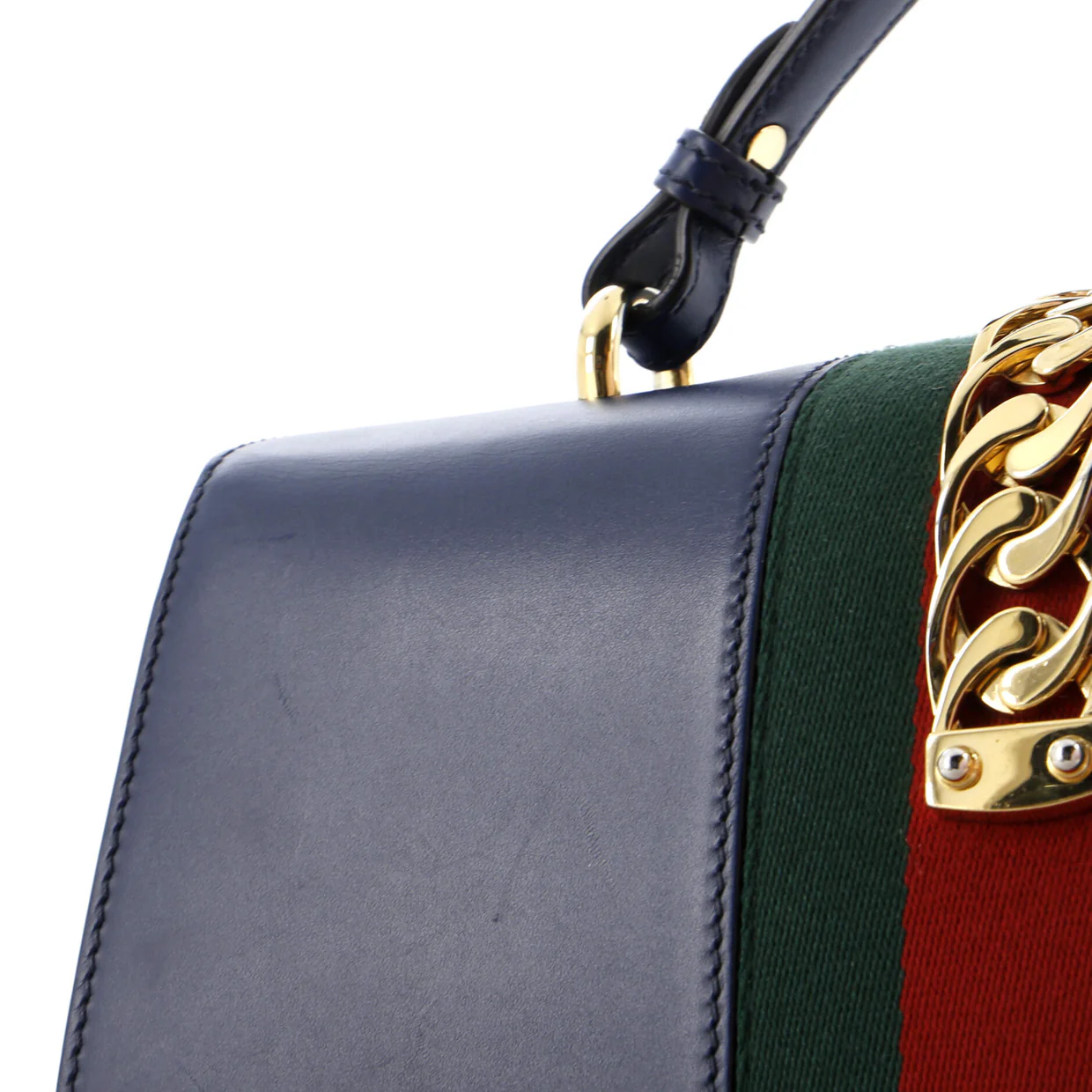 Sylvie Top Handle Bag Leather Medium - Deep Luxury