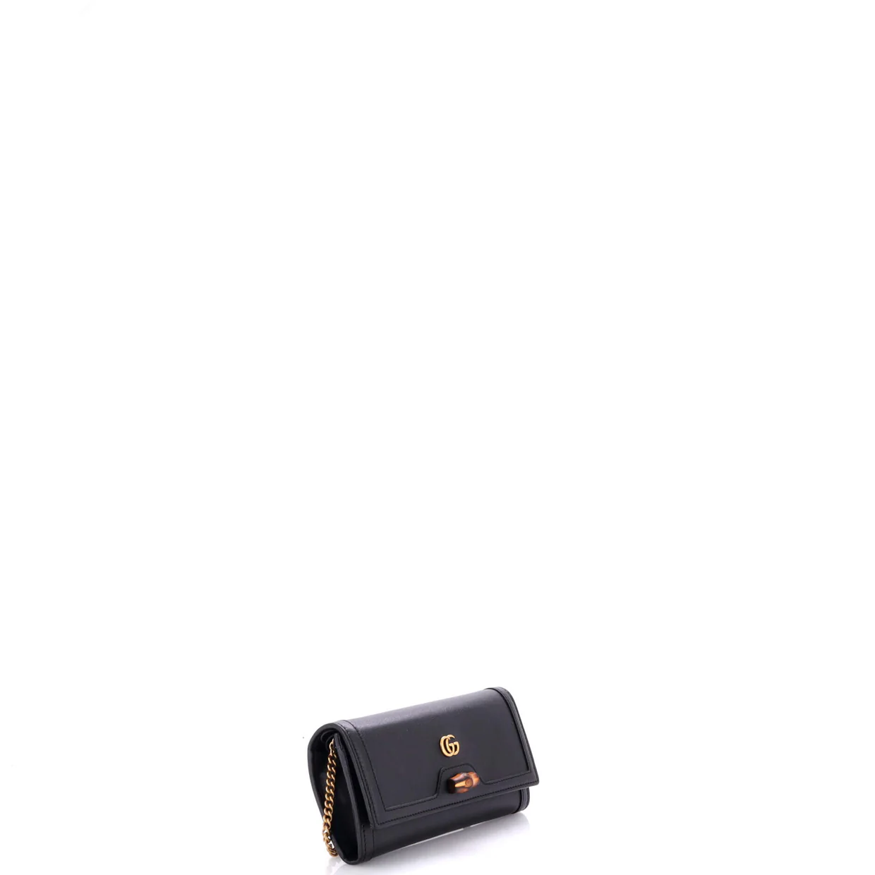 Diana Wallet on Chain Leather - Deep Luxury