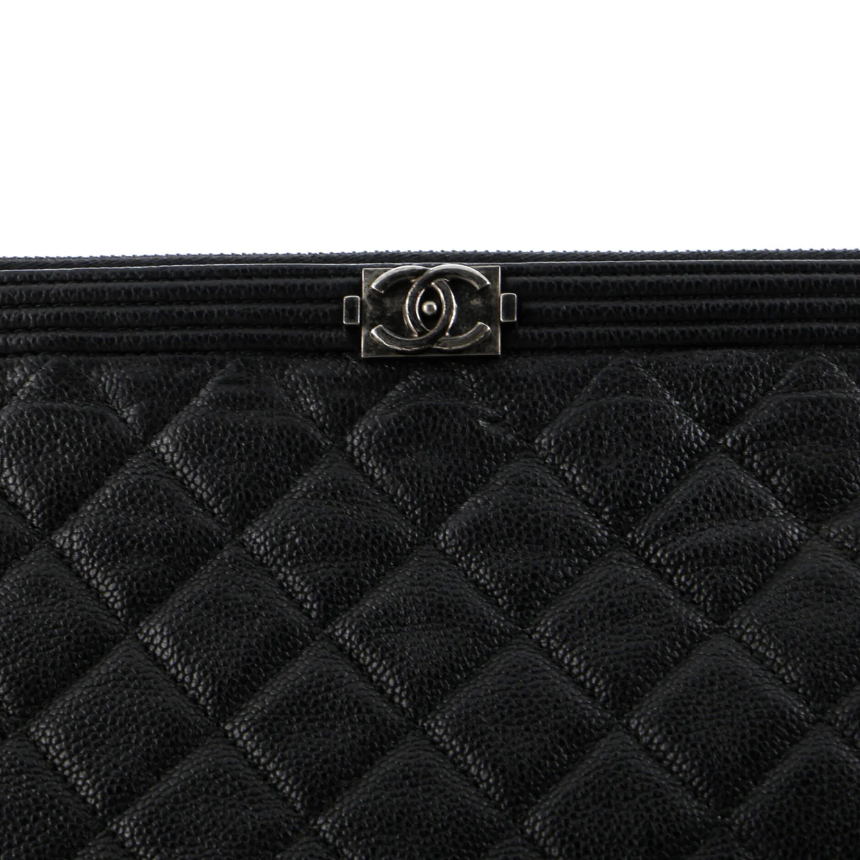 Boy O Case Clutch Quilted Caviar Large - Deep Luxury