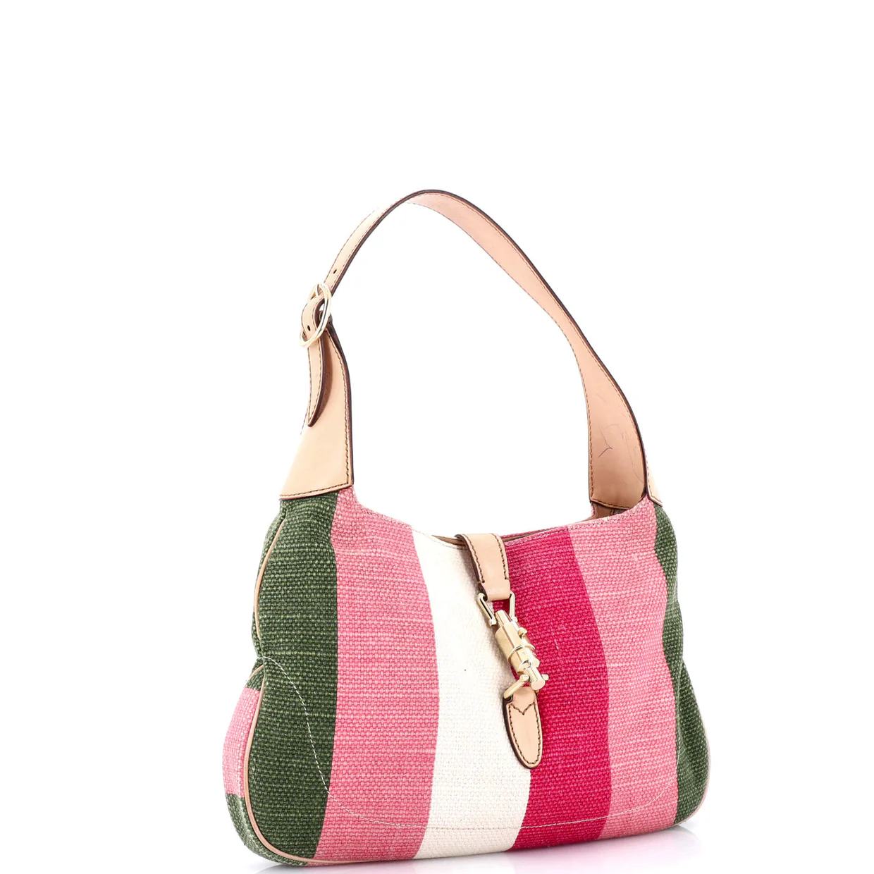 Jackie 1961 Hobo Straw with Leather Small - Deep Luxury