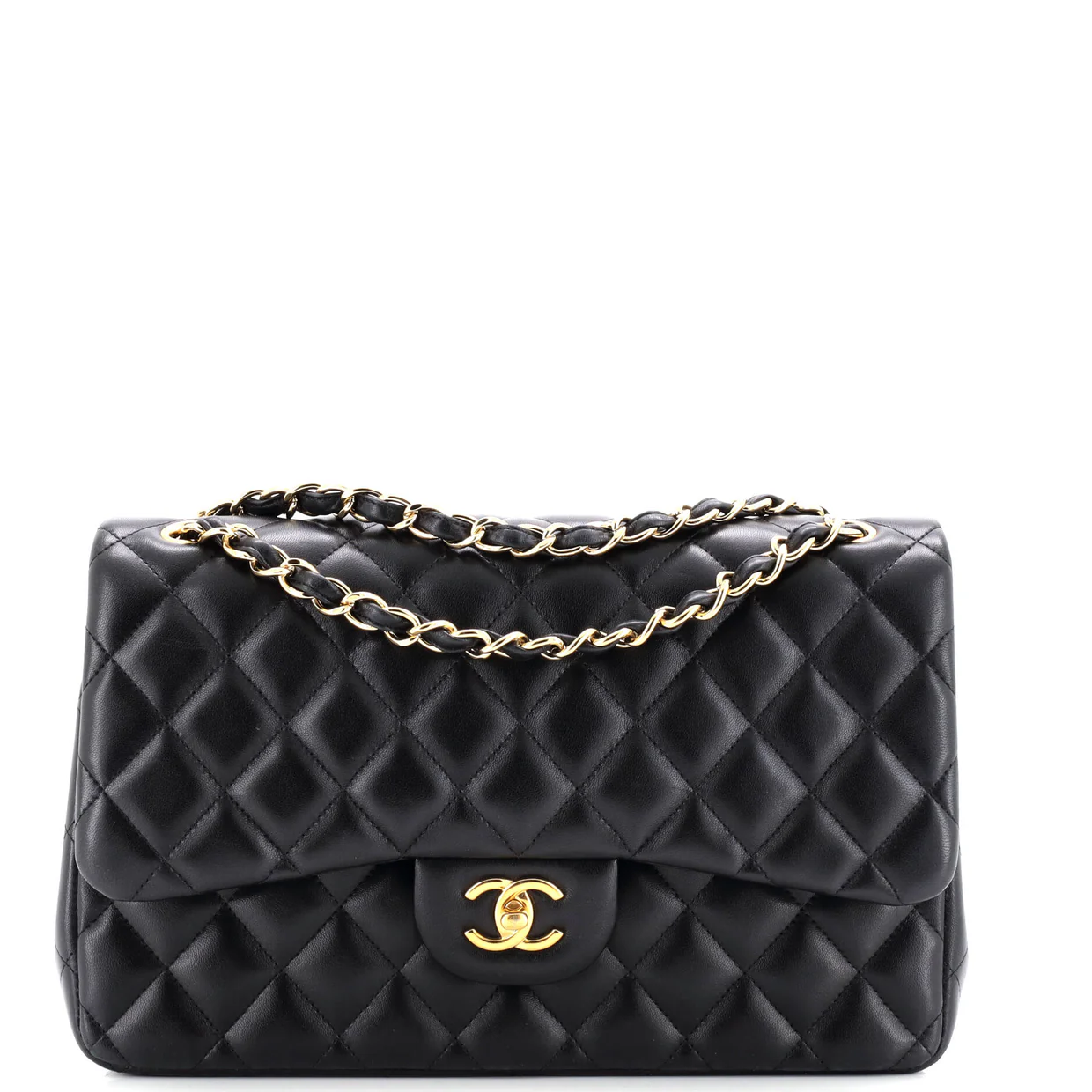 Classic Double Flap Bag Quilted Lambskin Jumbo - Deep Luxury