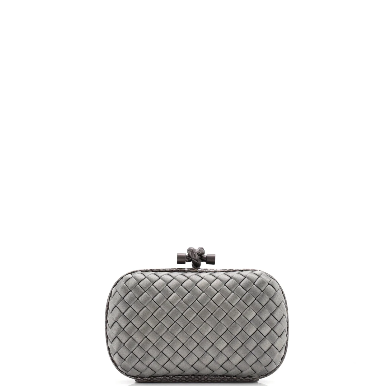 Box Knot Clutch Intrecciato Satin Small - Deep Luxury