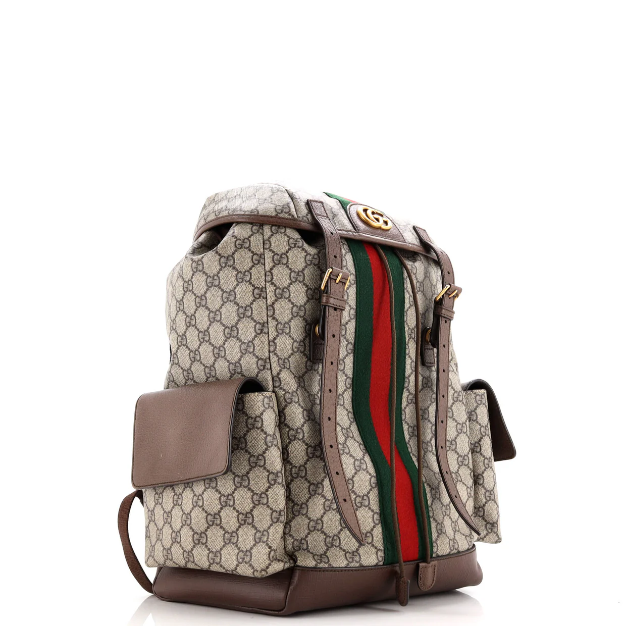 Ophidia Flap Backpack GG Coated Canvas Medium - Deep Luxury