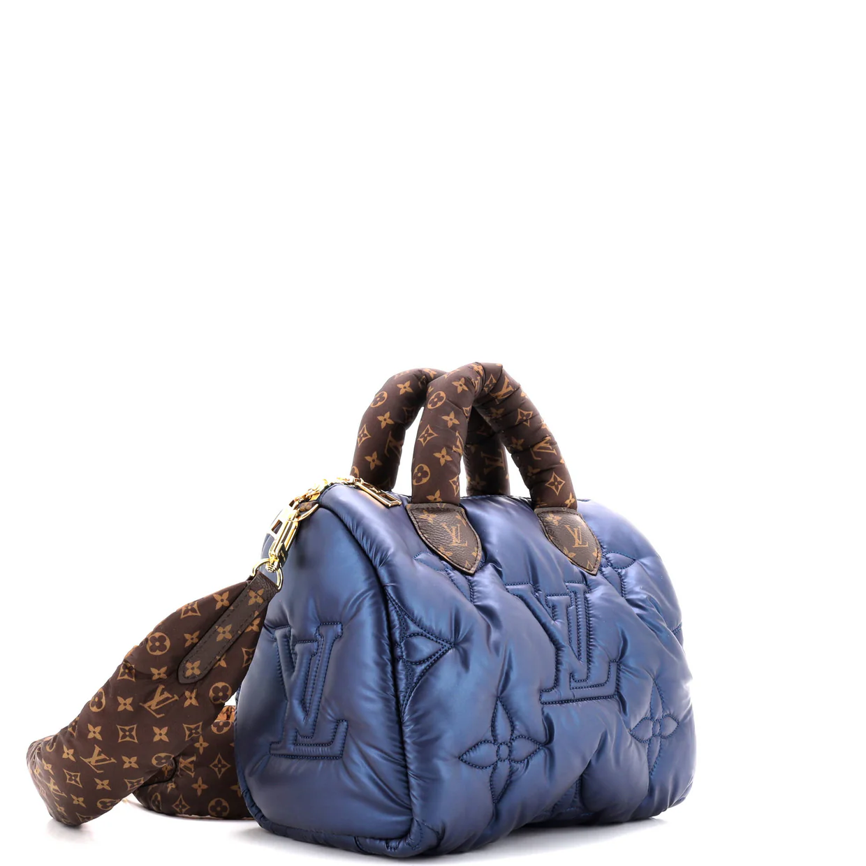 Speedy Bandouliere Bag Monogram Quilted Econyl Nylon 25 - Deep Luxury