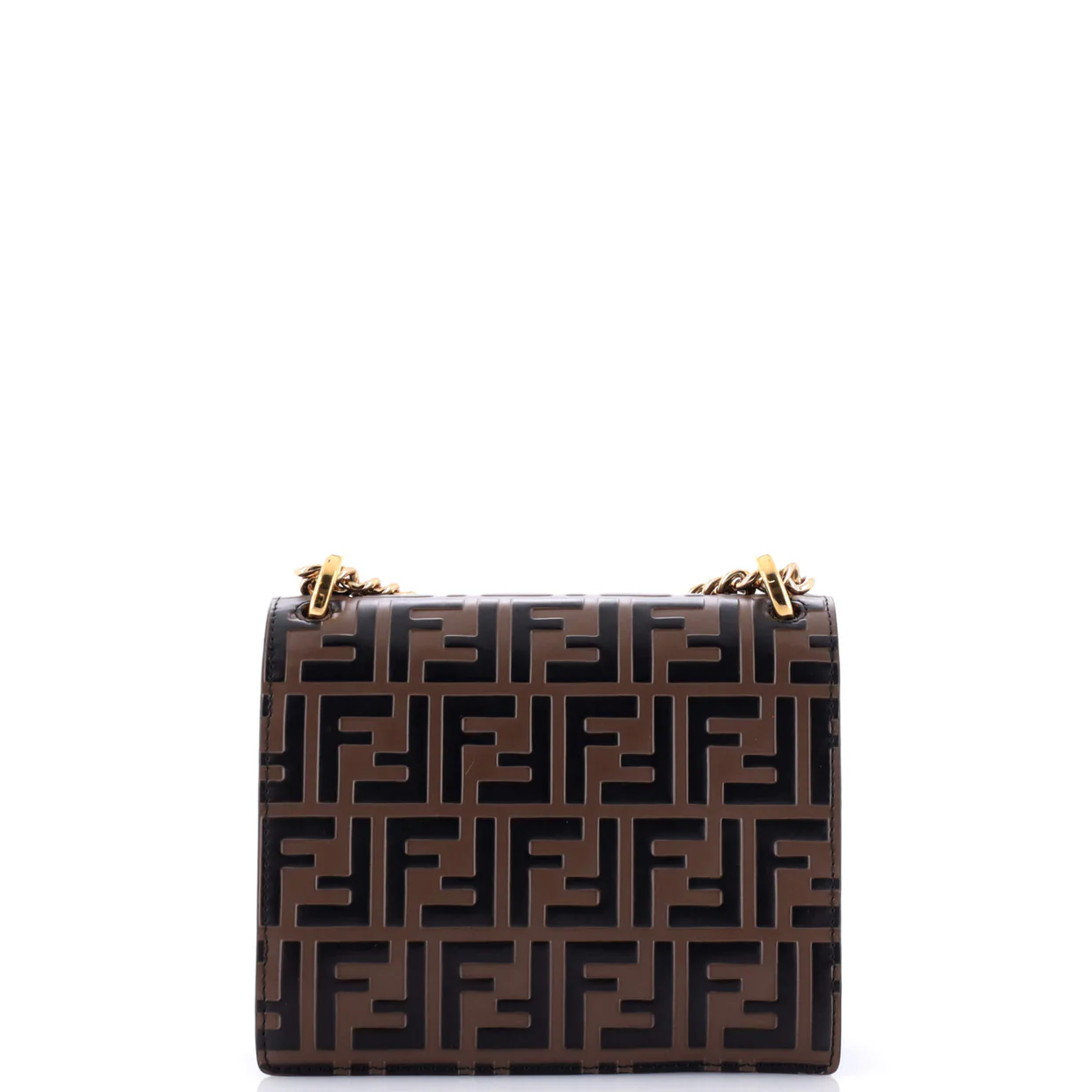 Kan U Shoulder Bag Zucca Embossed Leather Small - Deep Luxury