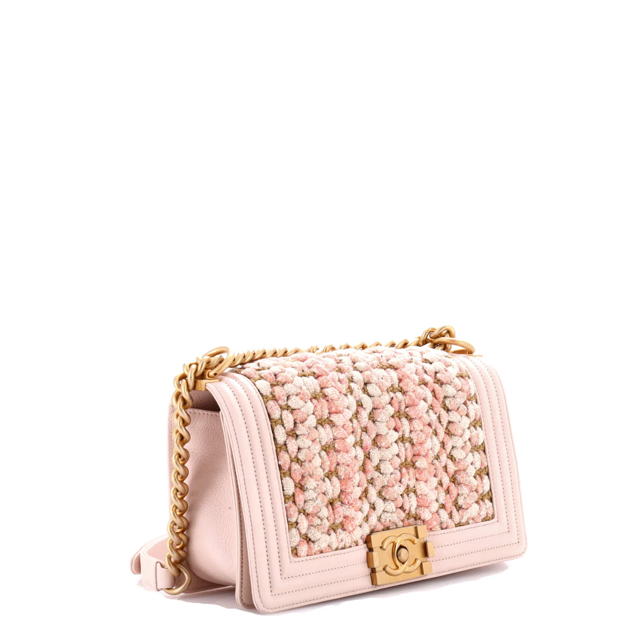 Boy Flap Bag Braided Tweed Old Medium - Deep Luxury