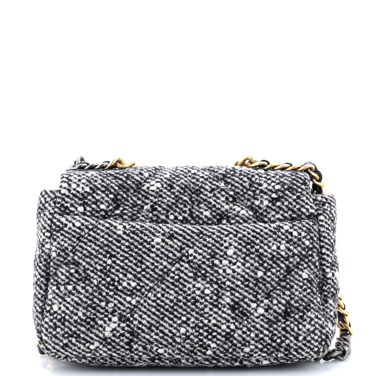 19 Flap Bag Quilted Wool Medium - Deep Luxury
