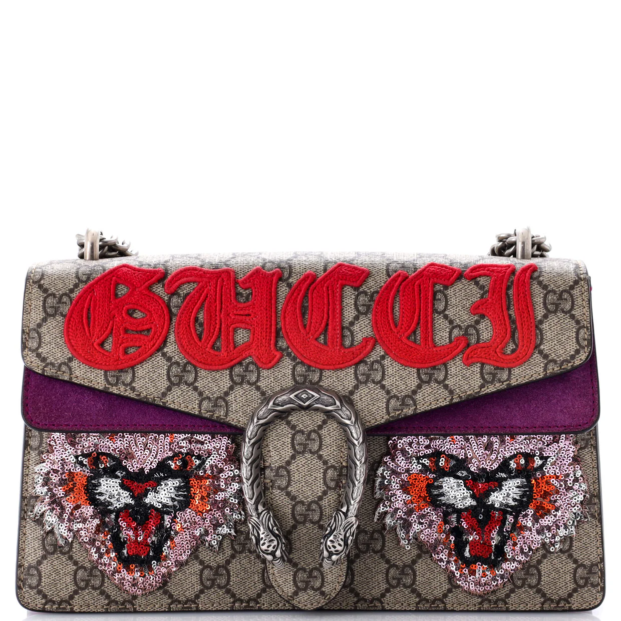 Dionysus Bag Embroidered GG Coated Canvas Small - Deep Luxury