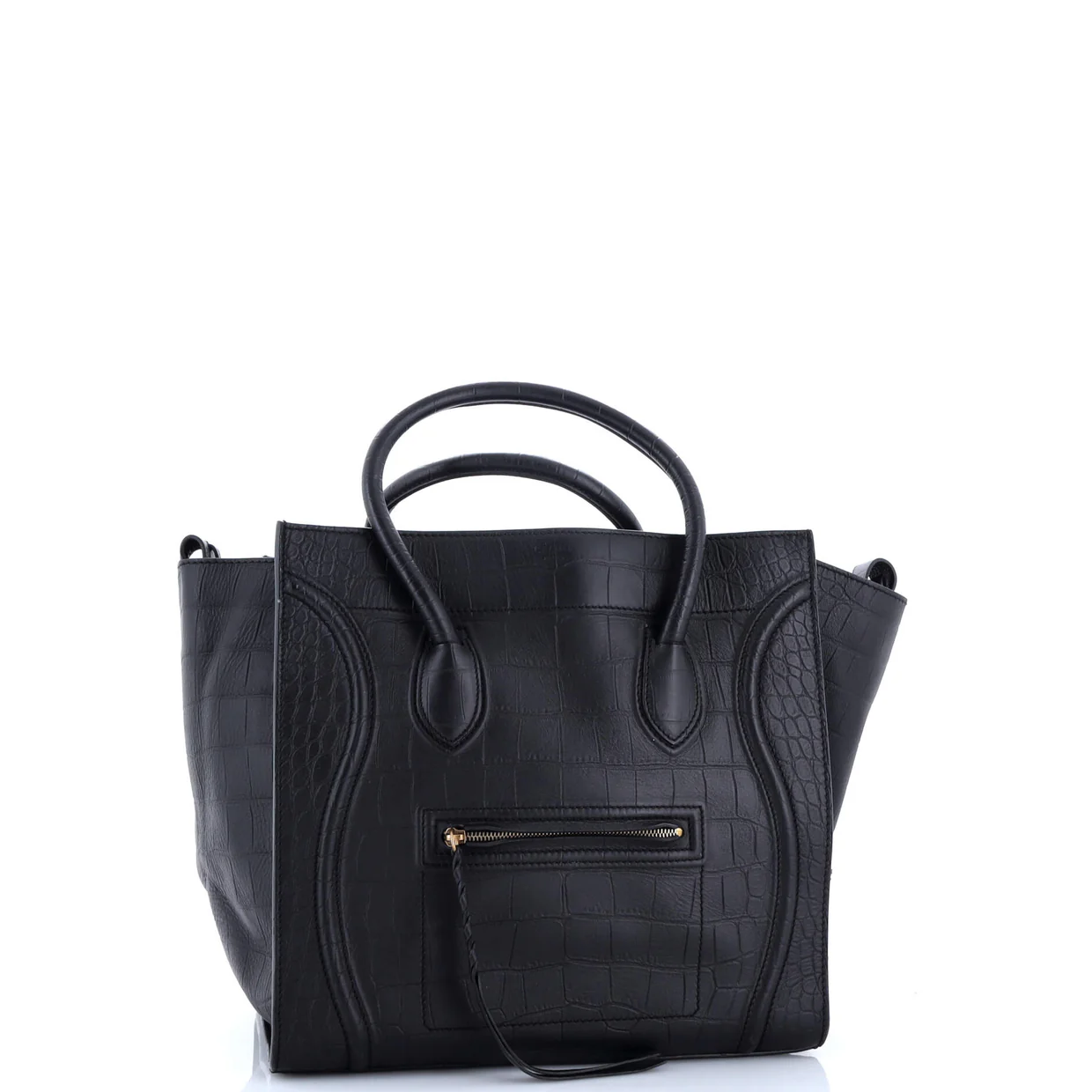 Phantom Bag Crocodile Embossed Leather Large - Deep Luxury