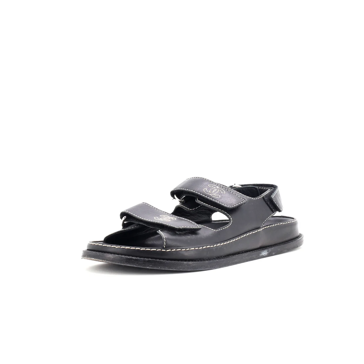Women's Velcro Dad Sandals Leather - Deep Luxury