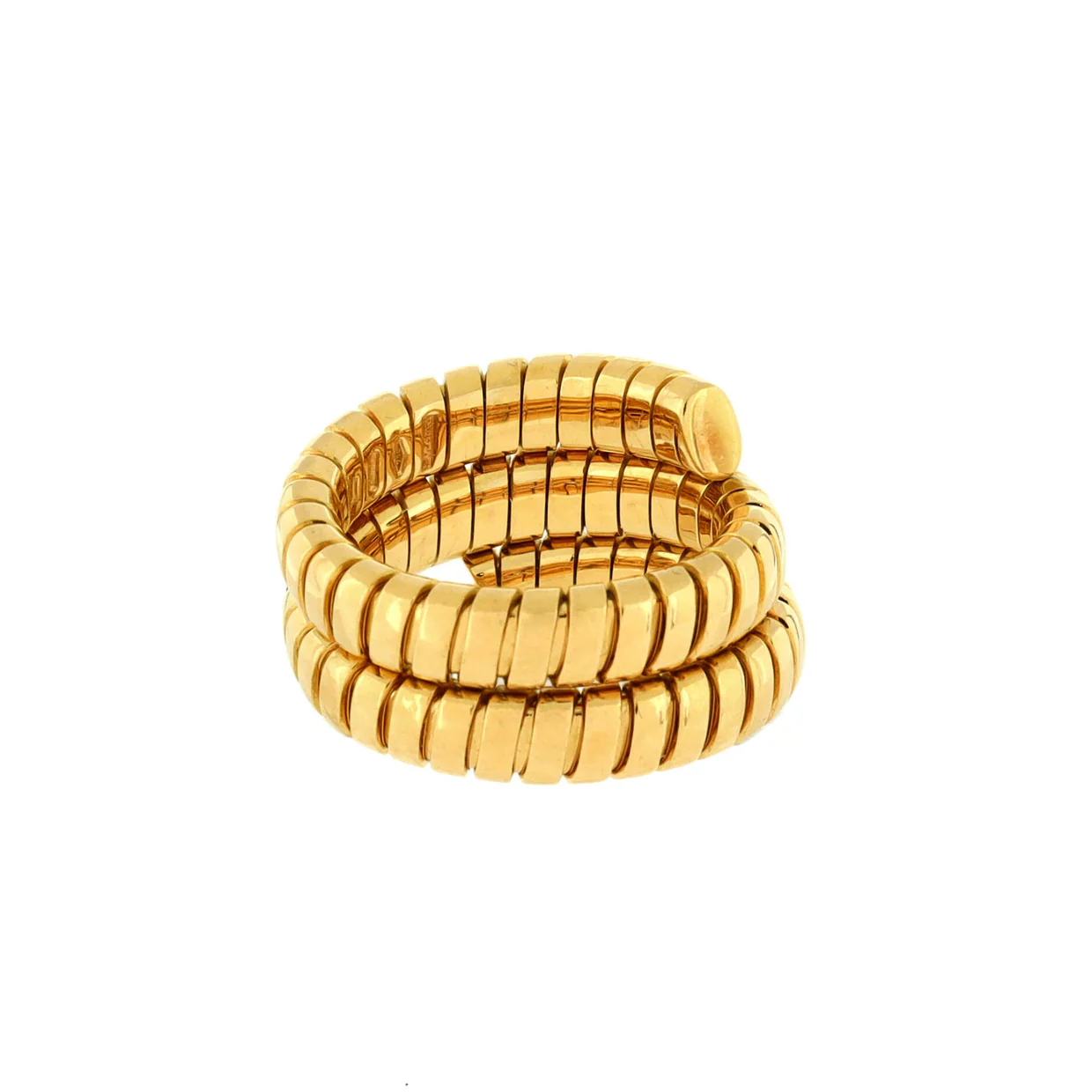 Serpenti Tubogas Double Wrap Ring 18K Yellow Gold - Deep Luxury