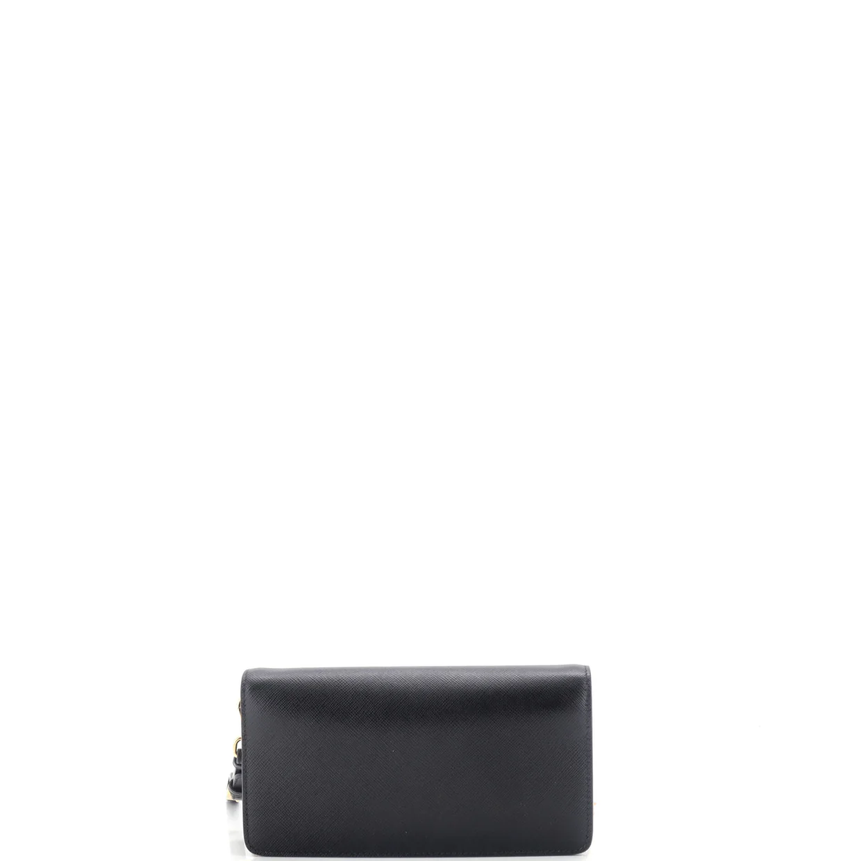 Monochrome Wristlet Wallet on Chain Saffiano Leather Mini - Deep Luxury