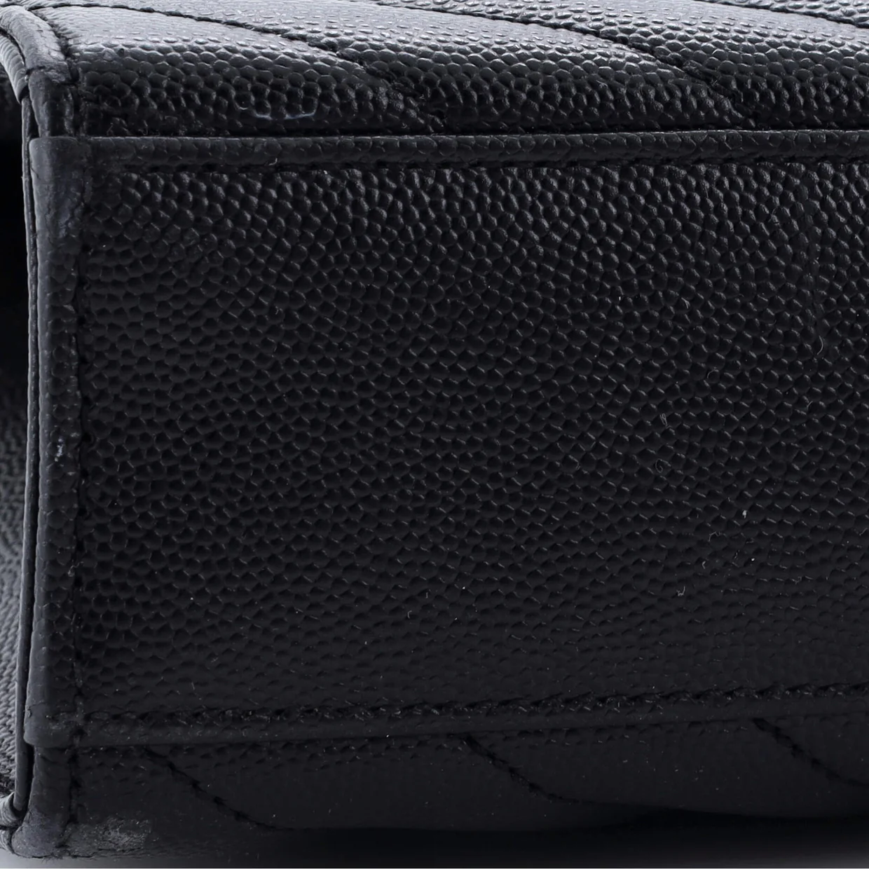 Classic Monogram Envelope Satchel Matelasse Chevron Leather Large - Deep Luxury