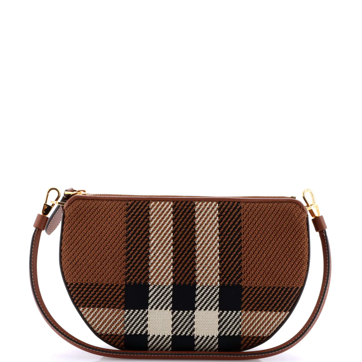 Olympia Pouch Shoulder Bag Knitted Check - Deep Luxury