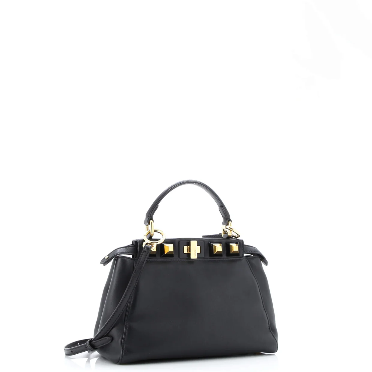 Peekaboo Bag Leather with Studded Detail Mini - Deep Luxury