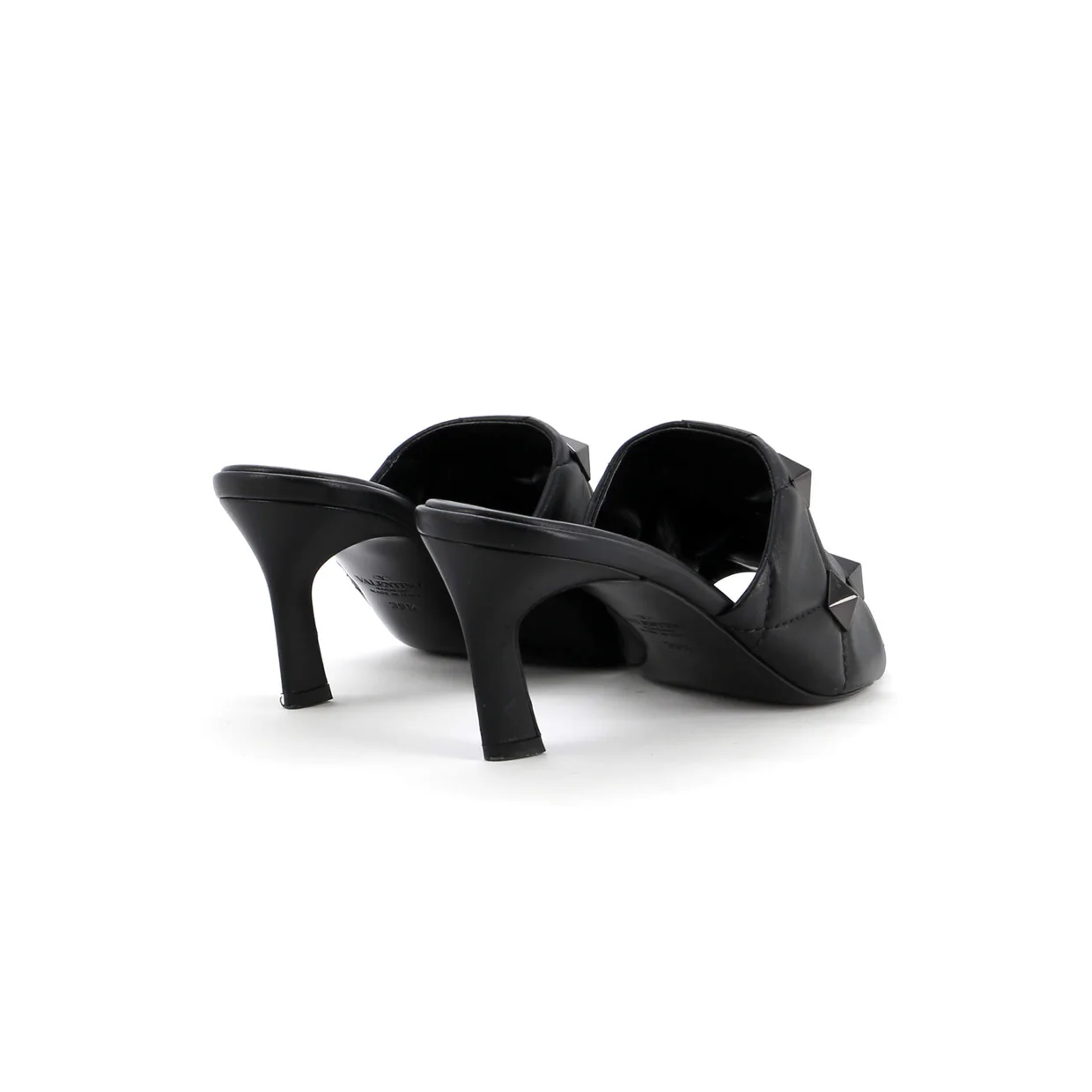 Women's Roman Stud Mules Leather - Deep Luxury