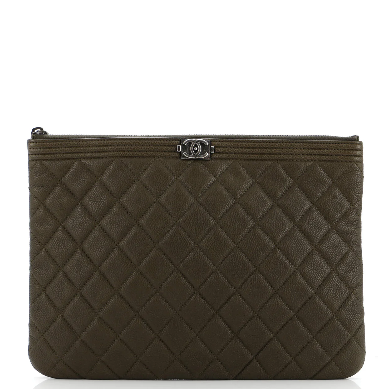 Boy O Case Clutch Quilted Caviar Medium - Deep Luxury