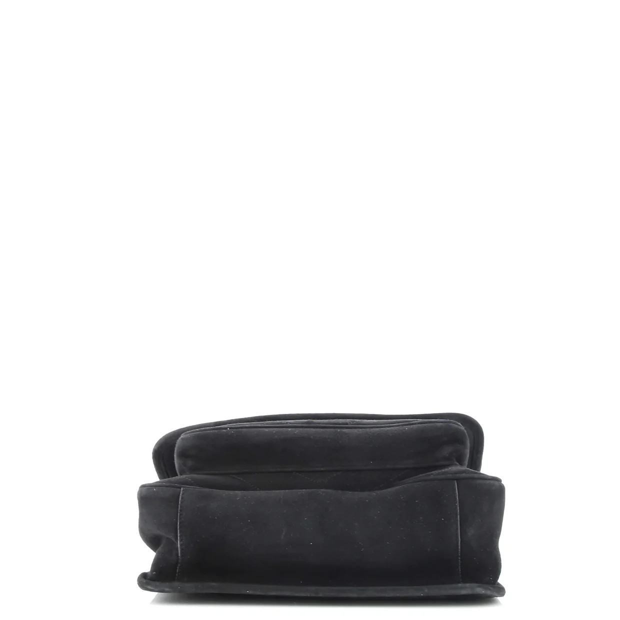 Niki Chain Flap Bag Matelasse Chevron Suede Medium - Deep Luxury