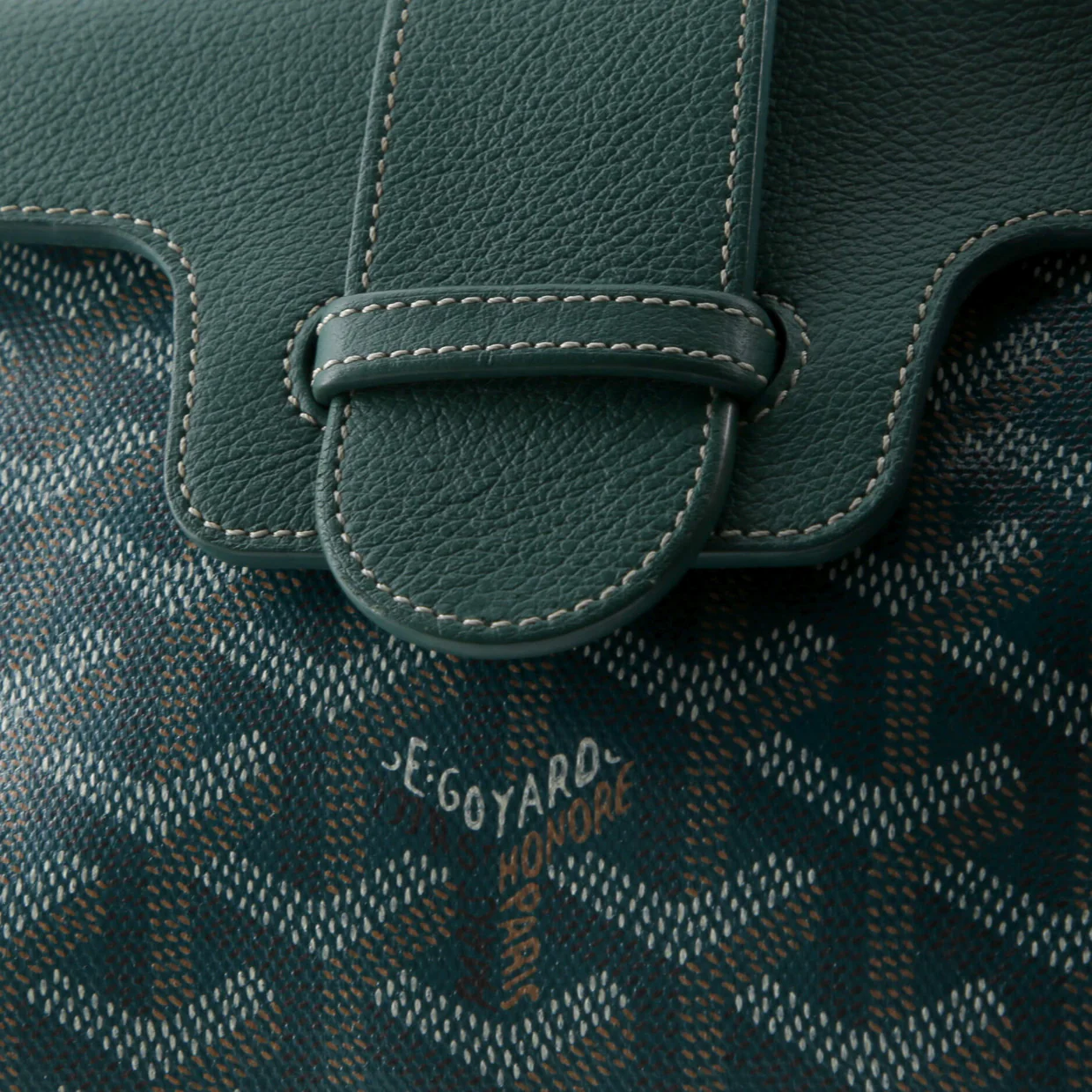 Saigon Top Handle Bag Coated Canvas with Leather Mini - Deep Luxury