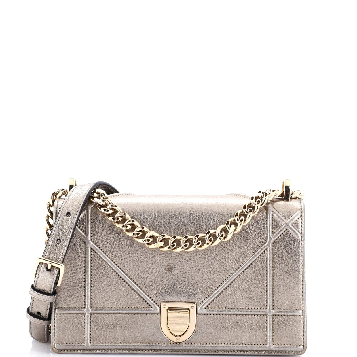 Diorama Flap Bag Grained Calfskin Small - Deep Luxury