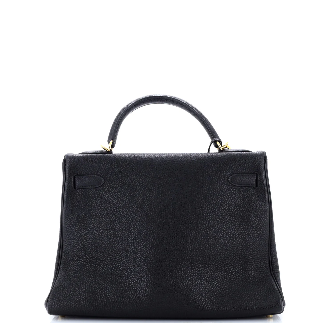 Kelly Handbag Noir Togo with Gold Hardware 32 - Deep Luxury
