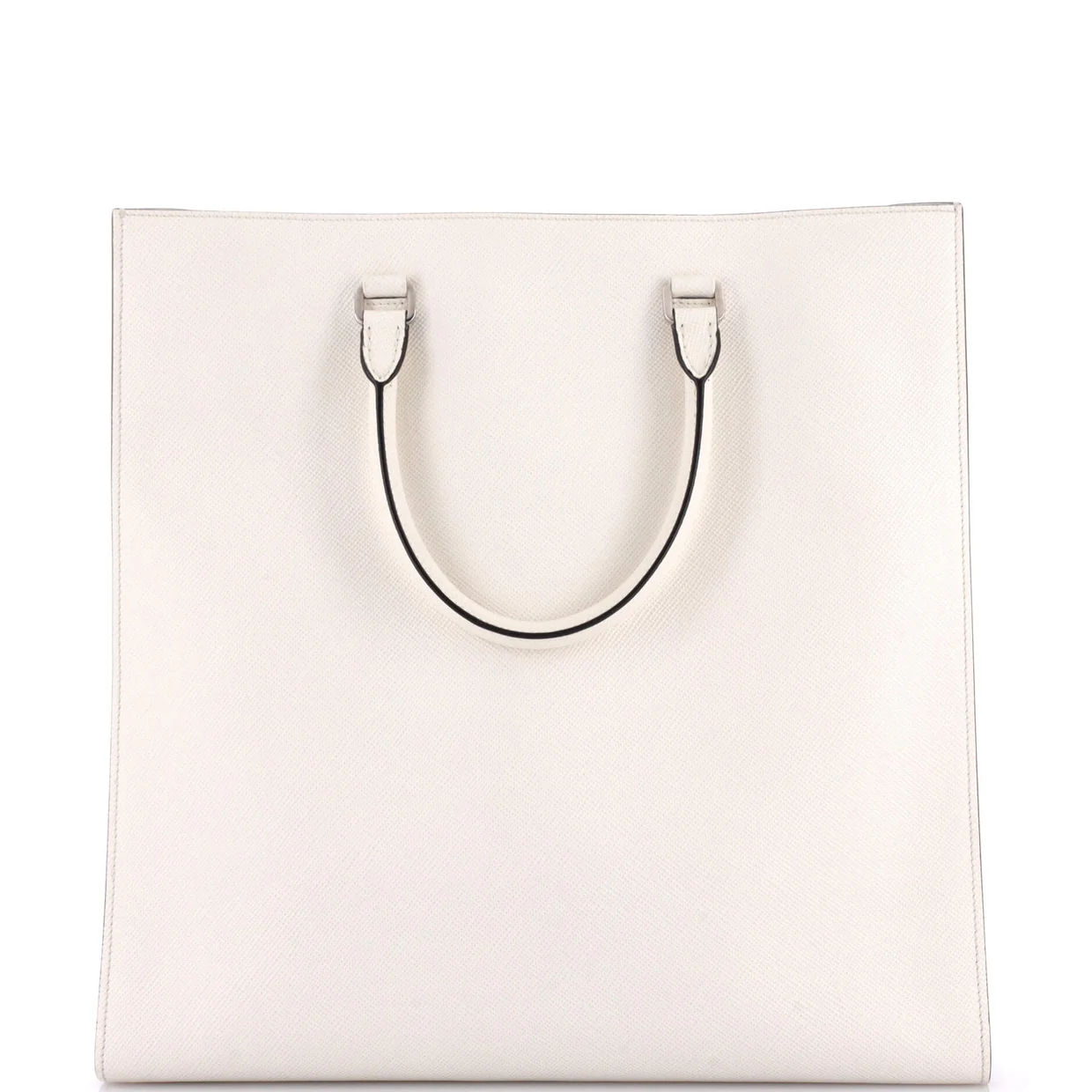 Triangle Logo Convertible Open Tote Saffiano Leather Large - Deep Luxury