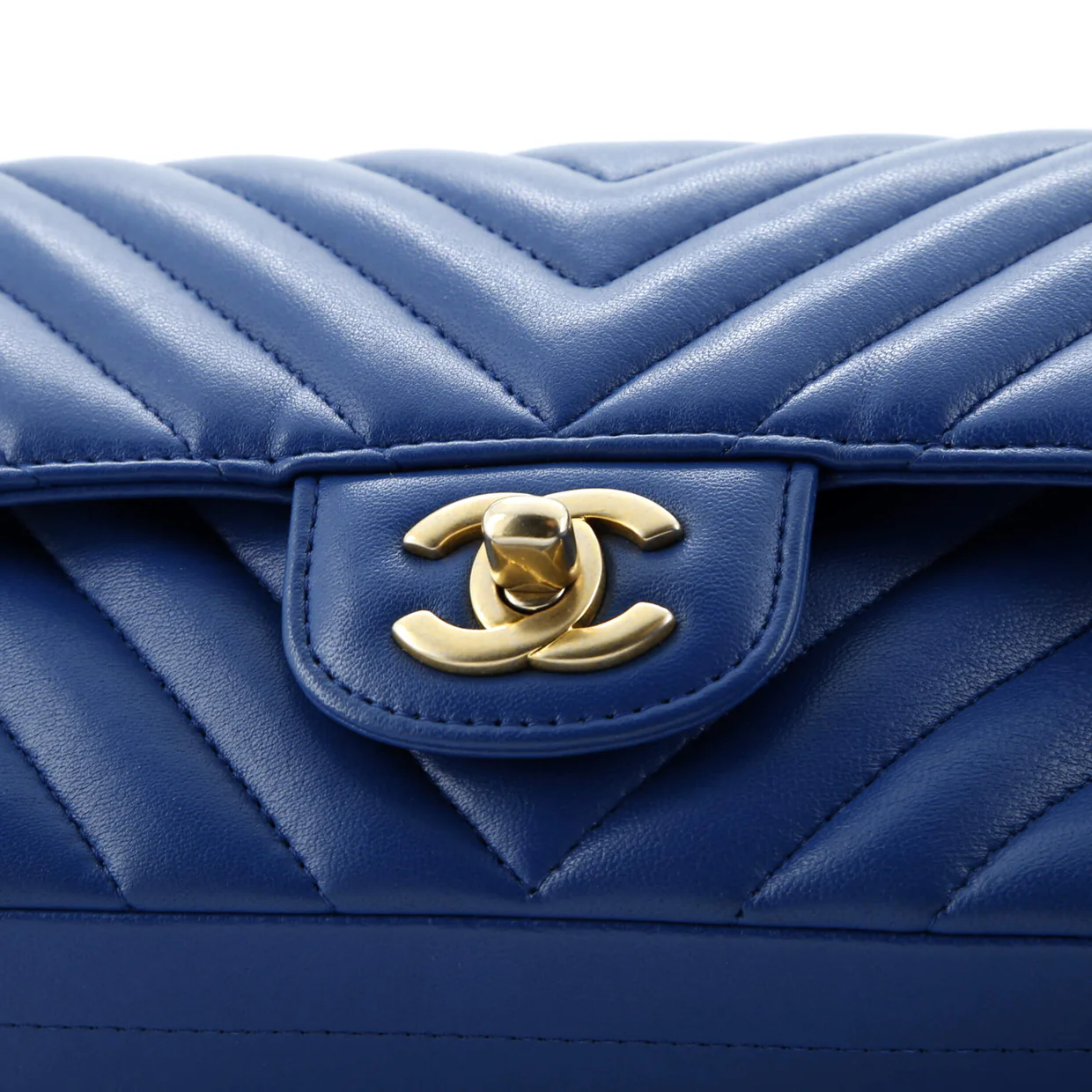 Classic Single Flap Bag Chevron Lambskin Mini - Deep Luxury