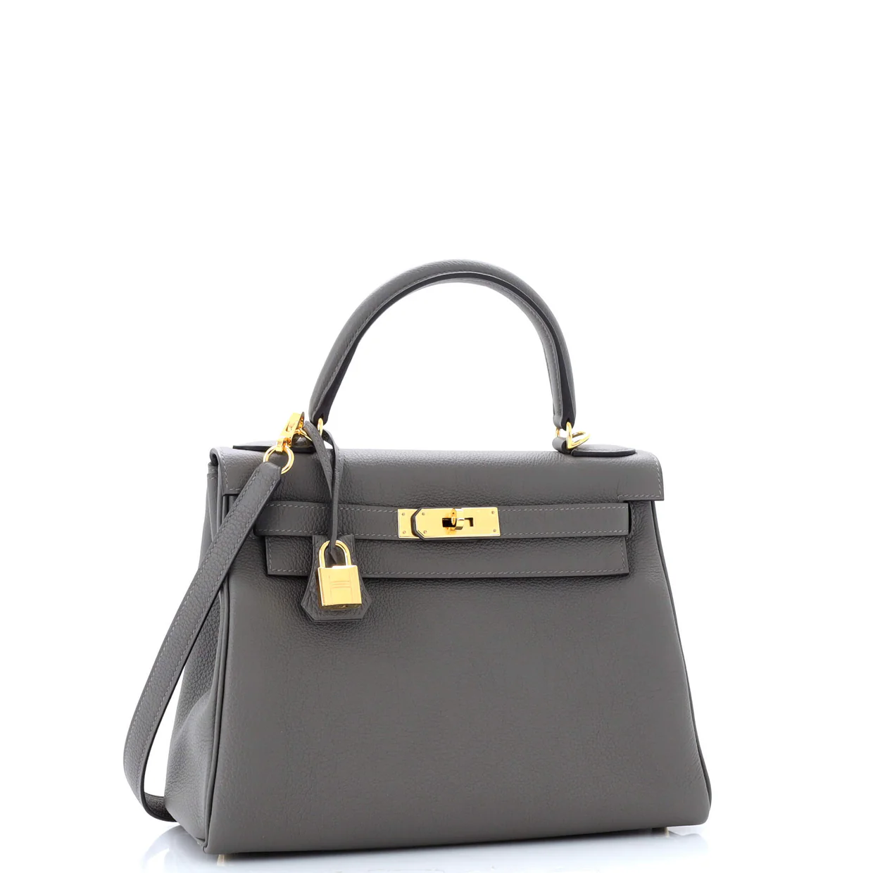 Kelly Handbag Grey Togo with Gold Hardware 28 - Deep Luxury
