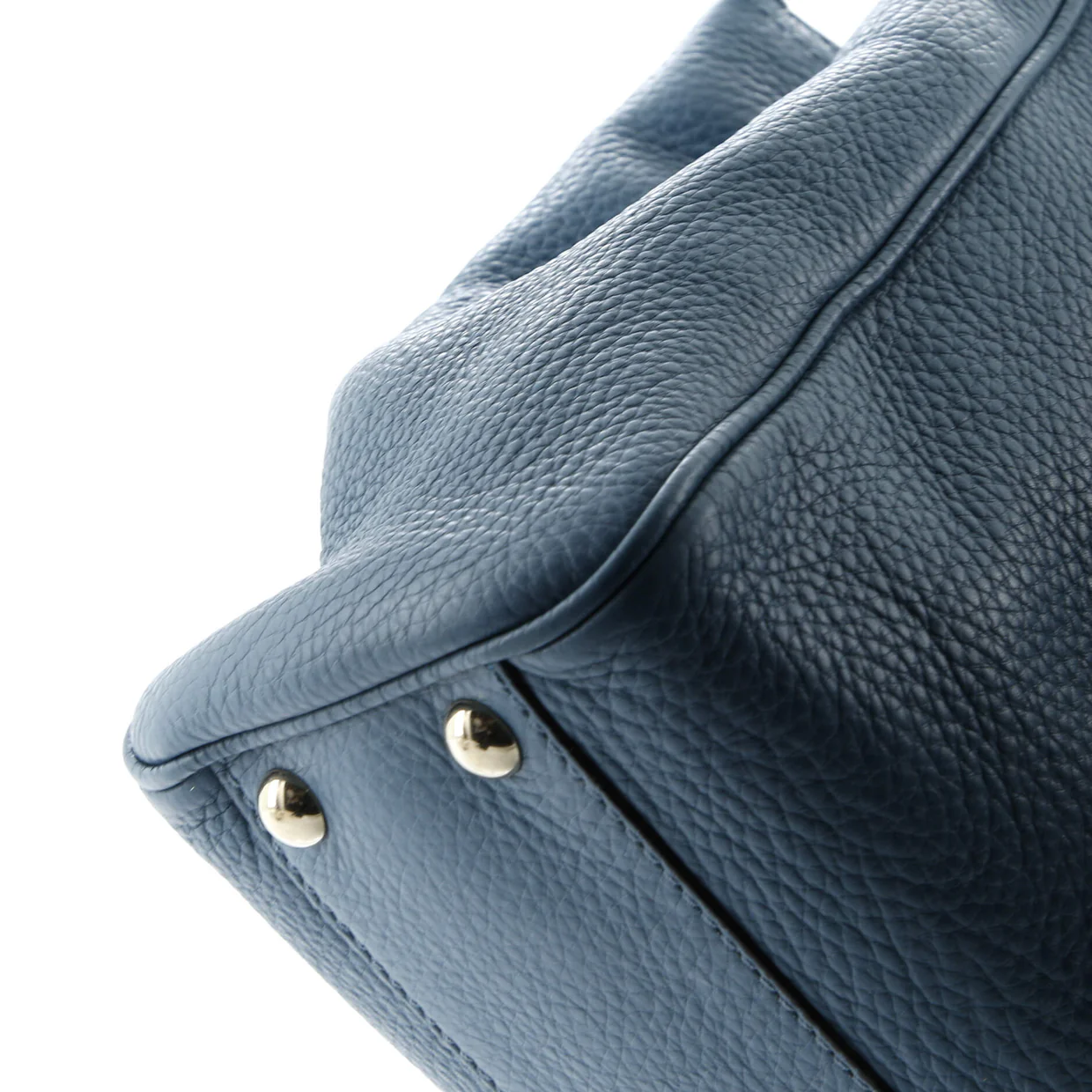 Bamboo Shopper Tote Leather Small - Deep Luxury