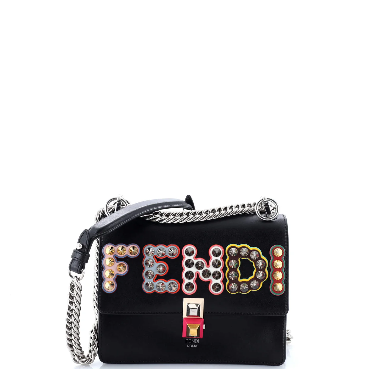 Kan I Bag Embellished Applique Leather Small - Deep Luxury