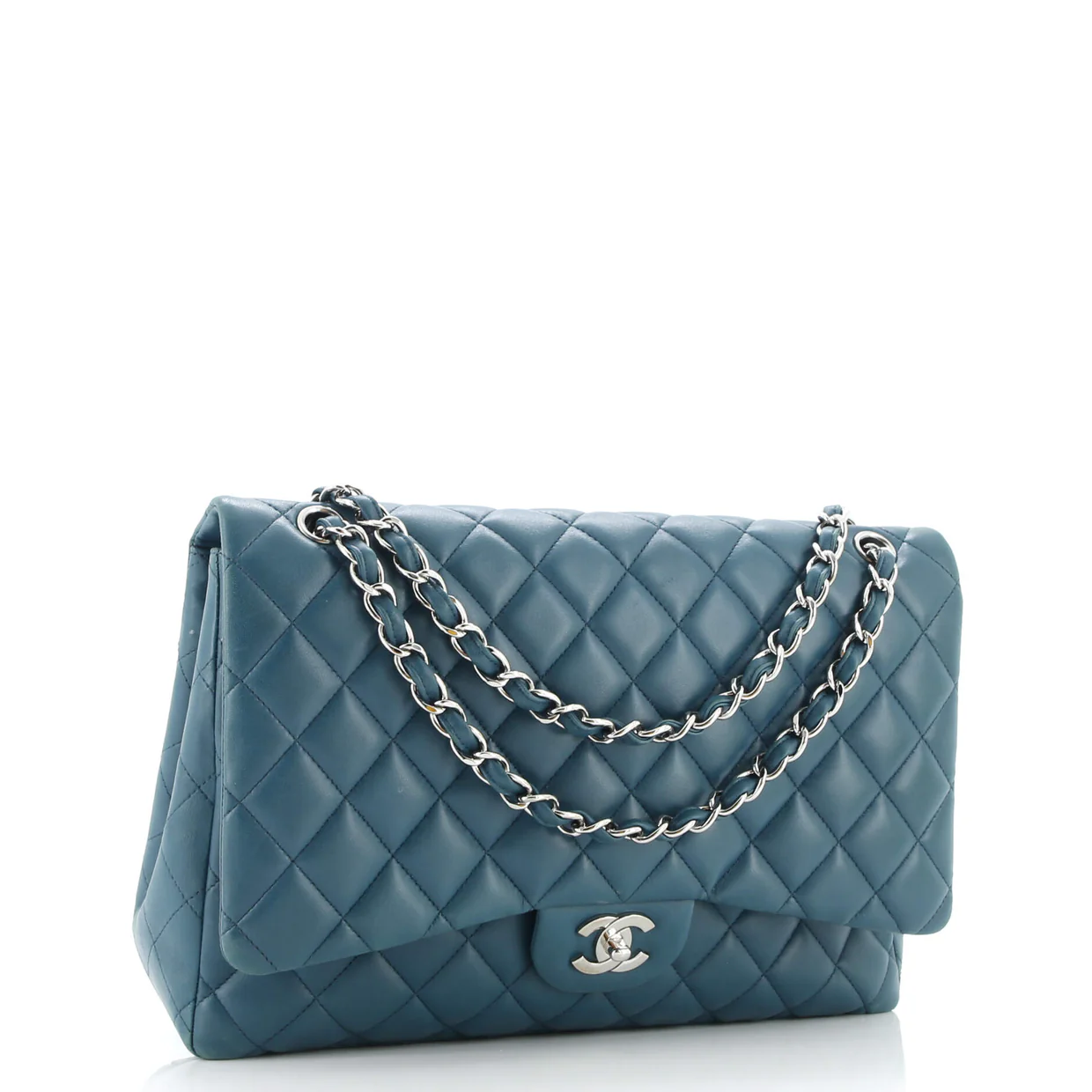 Classic Single Flap Bag Quilted Lambskin Maxi - Deep Luxury