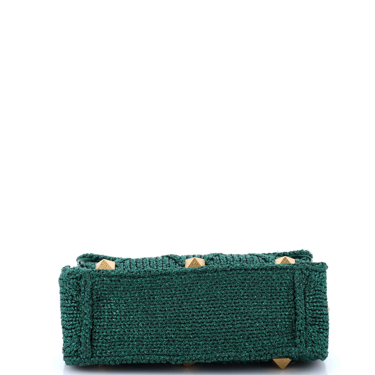 Roman Stud Flap Bag Quilted Knit Large - Deep Luxury
