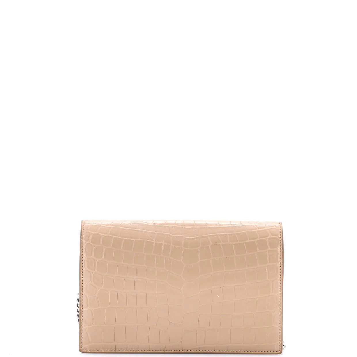 Classic Monogram Tassel Chain Wallet Crocodile Embossed Leather - Deep Luxury