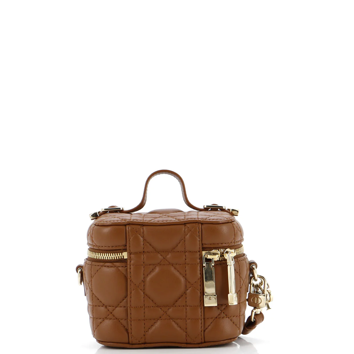 Lady Dior Vanity Case Cannage Quilt Lambskin Micro - Deep Luxury