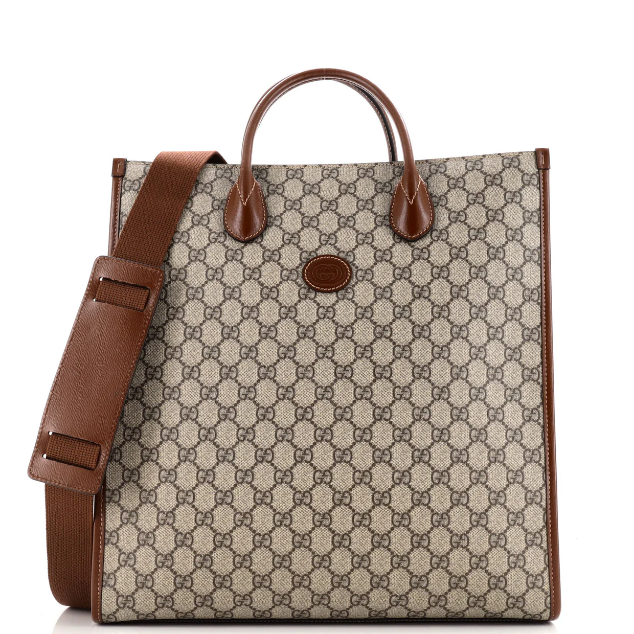 Interlocking G Tote GG Coated Canvas Vertical - Deep Luxury