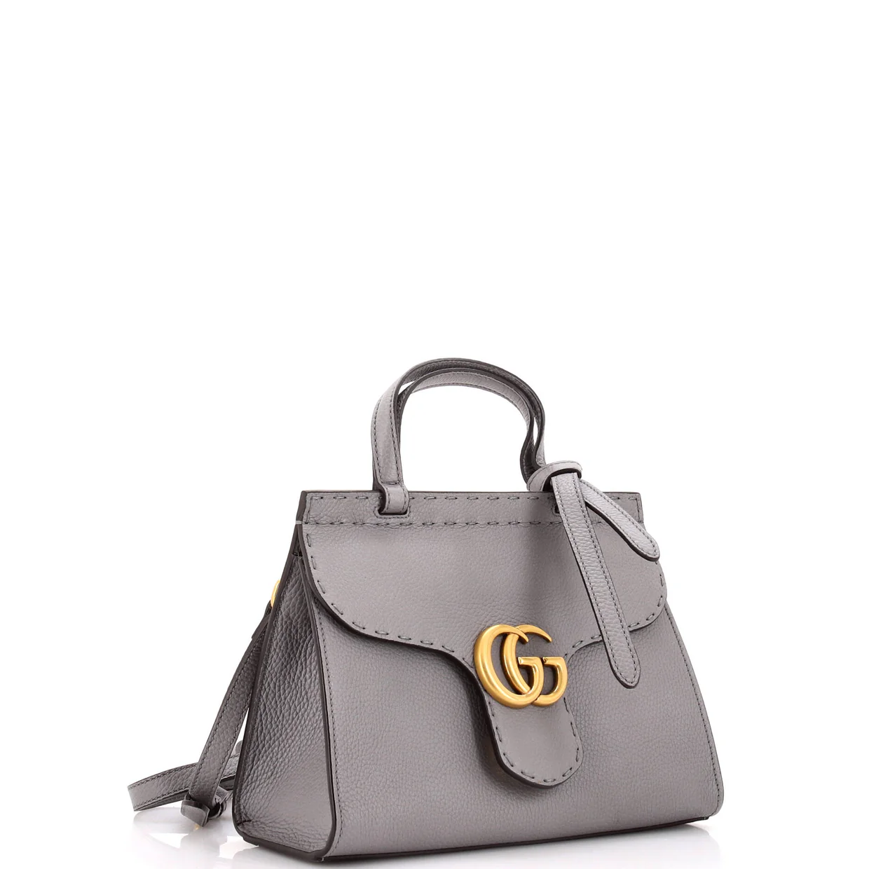 GG Marmont Top Handle Bag Leather Mini - Deep Luxury