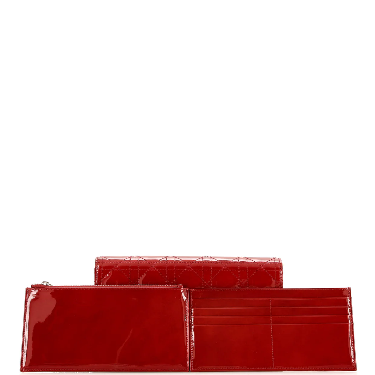 Lady Dior Clutch on Chain Cannage Quilt Patent - Deep Luxury
