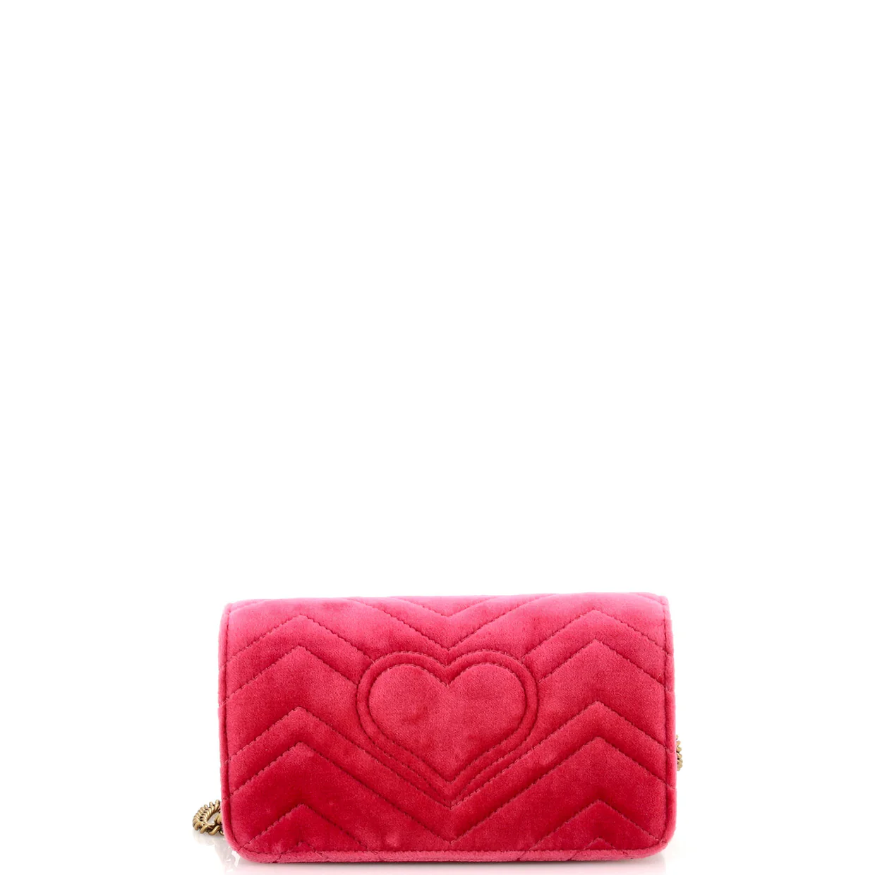 GG Marmont Chain Flap Bag Embroidered Matelasse Velvet Mini - Deep Luxury