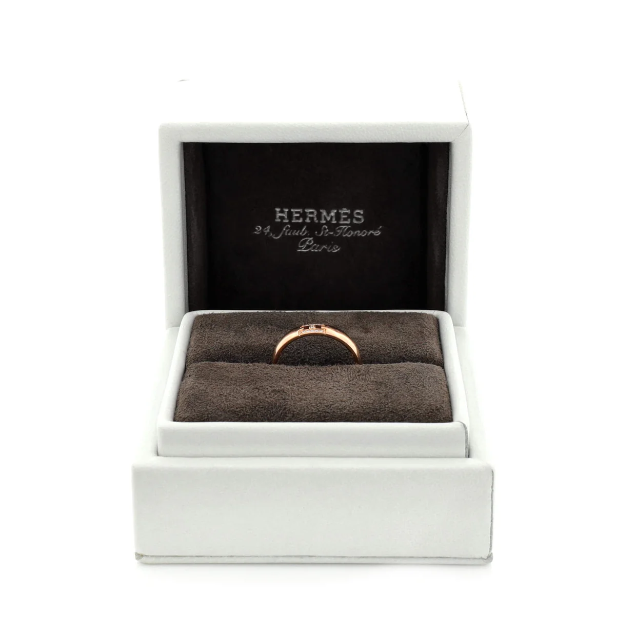 Ever Herakles Wedding Band Ring 18K Rose Gold with Diamonds - Deep Luxury