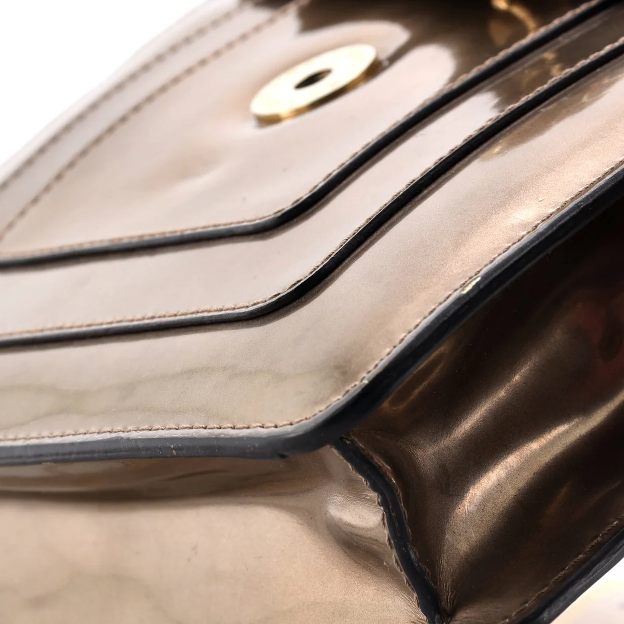 Serpenti Forever Square Shoulder Bag Metallic Leather Small - Deep Luxury