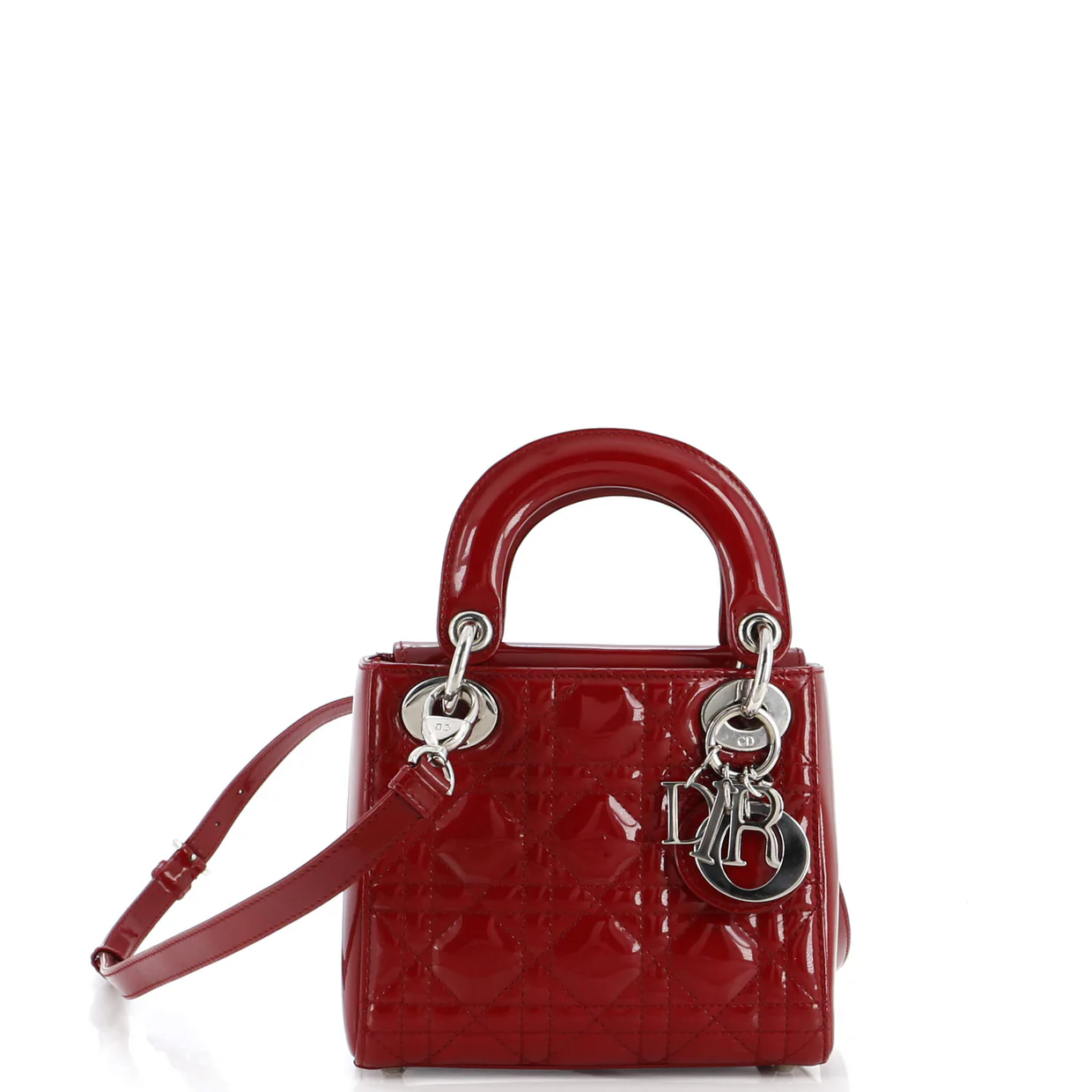 Lady Dior Bag Cannage Quilt Patent Mini - Deep Luxury