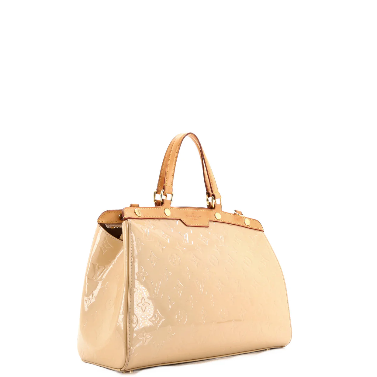 Brea Handbag Monogram Vernis MM - Deep Luxury