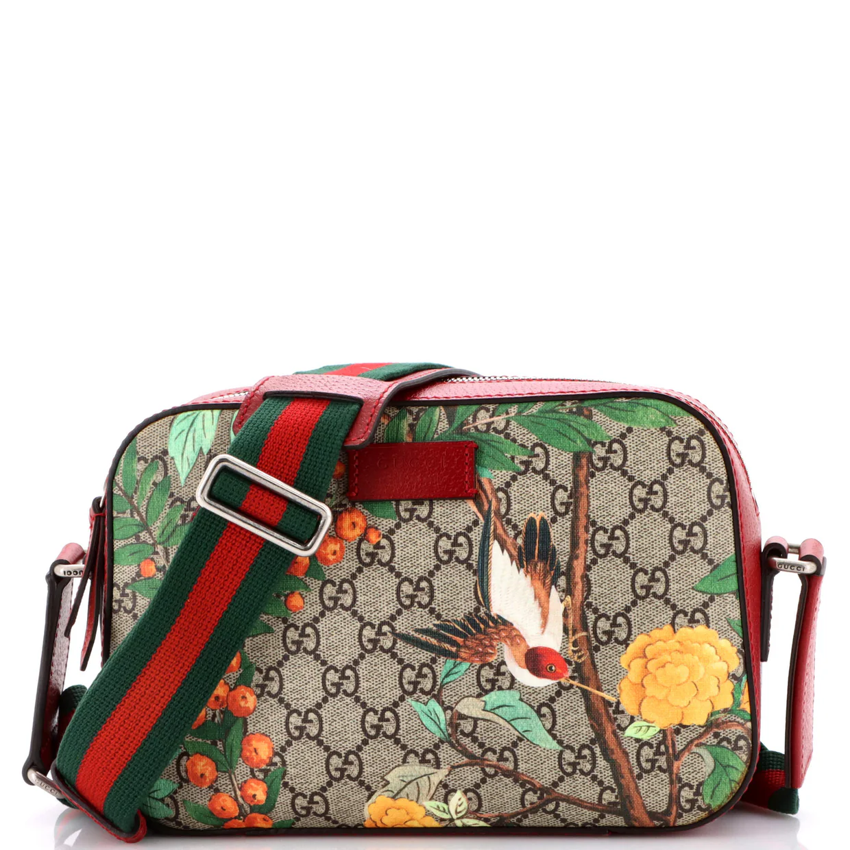 Camera Shoulder Bag Tian Print GG Coated Canvas Medium - Deep Luxury