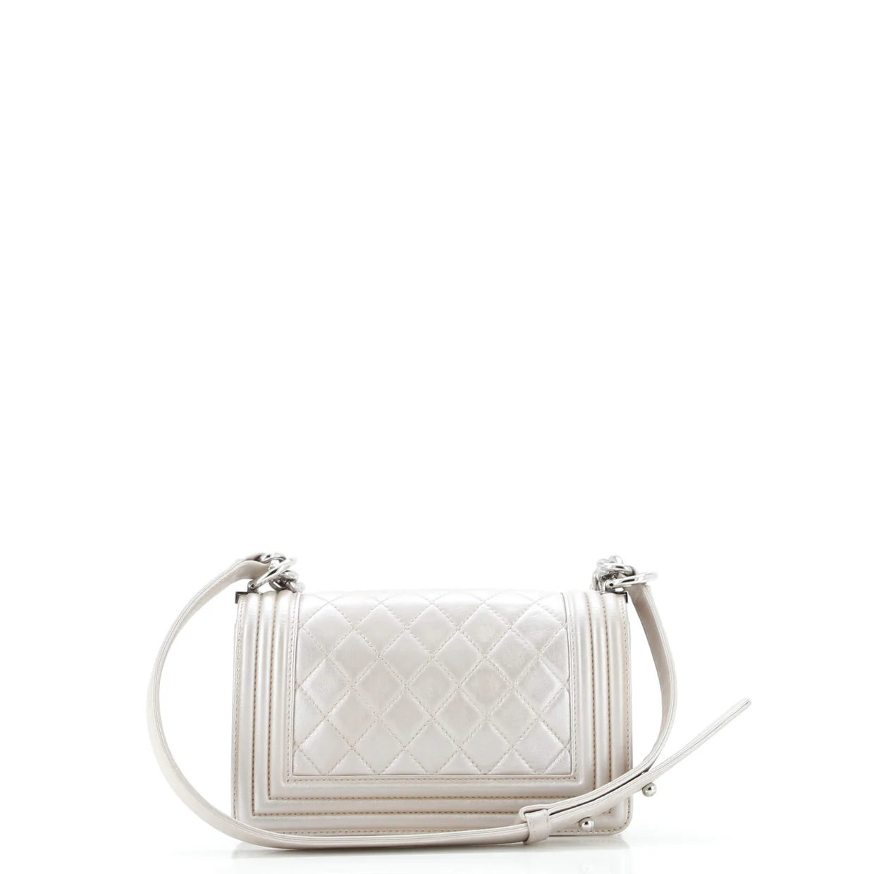 Boy Flap Bag Quilted Metallic Calfskin Small - Deep Luxury