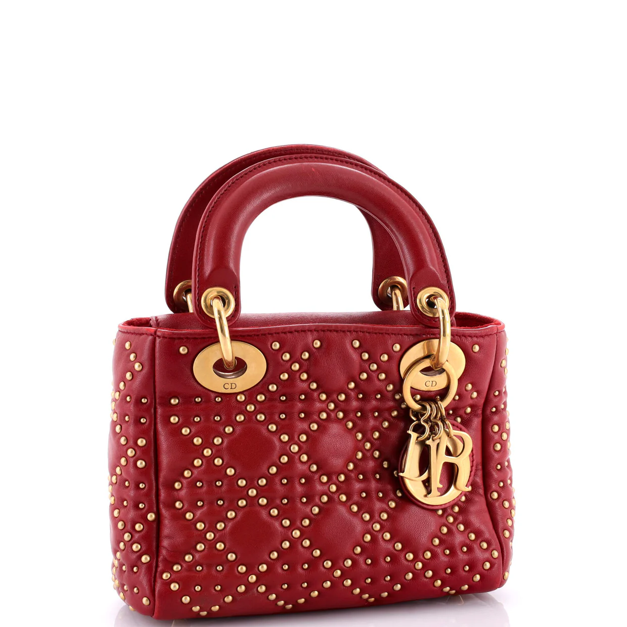 Supple Lady Dior Bag Cannage Studded Lambskin Mini - Deep Luxury