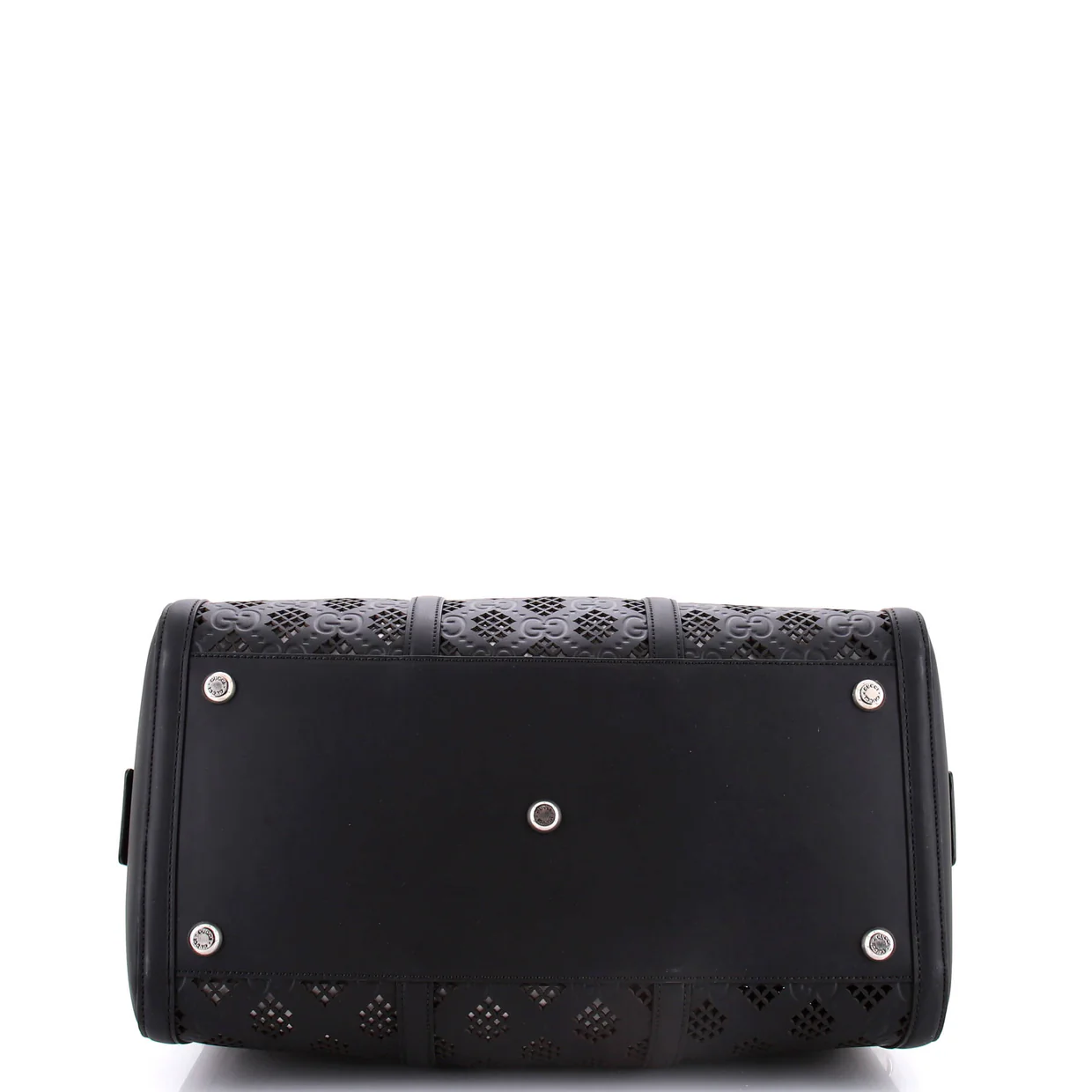 Convertible Duffle Bag GG Debossed Laser Cut Leather Large - Deep Luxury