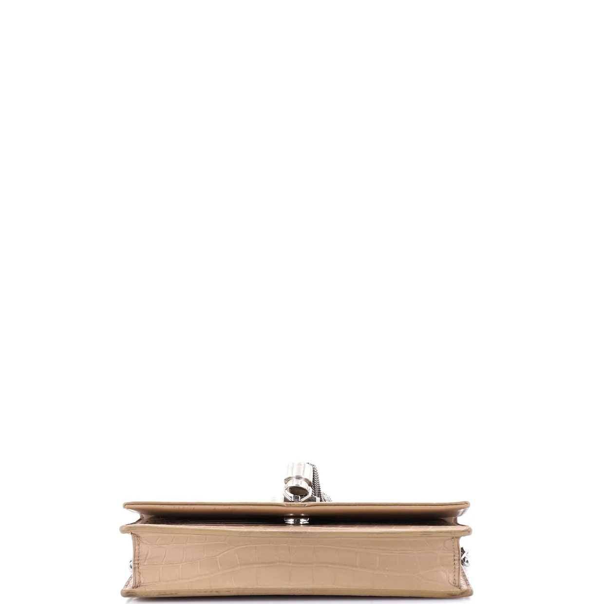 Classic Monogram Tassel Chain Wallet Crocodile Embossed Leather - Deep Luxury